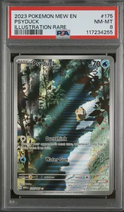 2023 POKEMON MEW EN-151 175 PSYDUCK ILLUSTRATION RARE - PSA 8 - Image 1