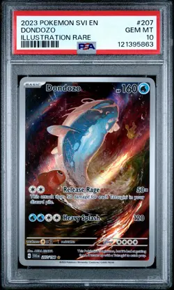 2023 POKEMON SVI EN-SCARLET & VIOLET ILLUSTRATION RARE #207 DONDOZO PSA 10 - Image 1