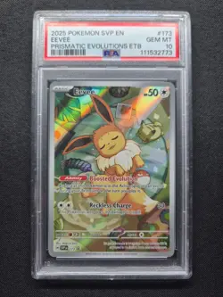 PSA 10 GEM MINT Eevee 173/SVP Black Star PROMO Prismatic Evolutions ETB Pokemon - Image 1