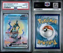2024 Pokemon Temporal Forces Iron Crown ex Special Illustration Rare #206 PSA 10 - Image 3