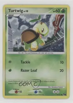Turtwig (Value Pack Foil) Pokemon Organized Play Promotional Series 6 #17 2007 - Image 1