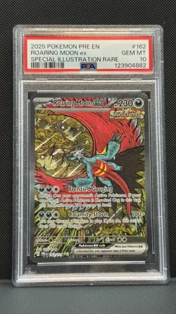 2025 POKEMON PRE SPECIAL ILLUSTRATION RARE #162 ROARING MOON EX PSA 10 - Image 1