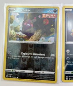 2 Card Lot Morpeko Strike Strike Reverse Holo Pokemon TCG 179/264 98/163 - Image 2