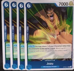Jozu Playset (4 Cards) OP08-047 Two Legends One Piece CCG Plus Bonus - Image 1