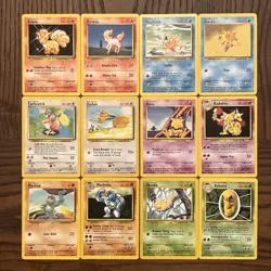 Pokemon Base Set Lot Of 12 Cards (1999) NM - Image 1