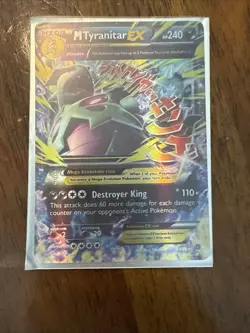 Pokemon Mega M Tyranitar EX XY Ancient Origins Holo Card 43/98 Ultra Rare - Image 1