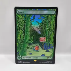 Forest #1943 FOIL MTG Secret Lair Spongebob Squarepants - Image 1
