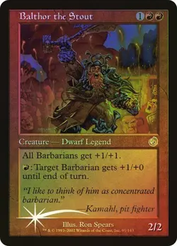 Torment MTG FOIL Balthor the Stout Magic - Image 1