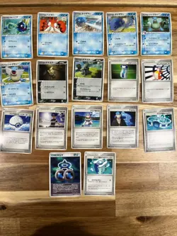 x17 NO DUPLICATES Aqua Deck Kit Japanese Pokemon Card Lot #256 - Image 1