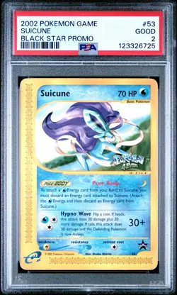 2002 Pokemon Black Star Promo SUICUNE Pokemon 4Ever PSA 2 #53 - Image 1