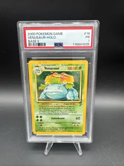 PSA 1 PR Venusaur Holo 18/130 Pokemon Base Set 2 WOTC New Cert - Image 1