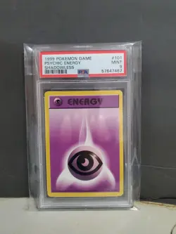 1999 Psychic Energy 101/102 Base Set Shadowless WOTC Pokemon TCG Mint PSA 9 - Image 3