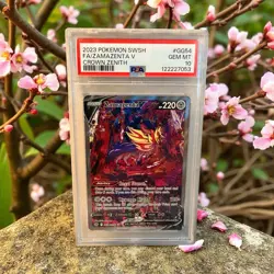 2023 POKEMON SWORD & SHIELD CROWN ZENITH #GG54 FULL ART ZAMAZENTA V PSA 10 - Image 1