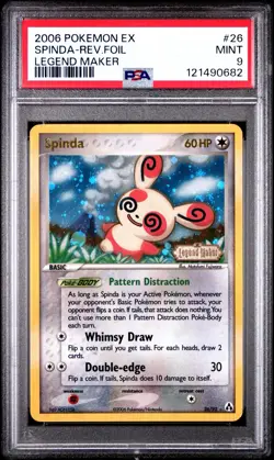 Pokemon Spinda EX Legend Maker Reverse Holo Rare #26 PSA 9 Mint - Image 1