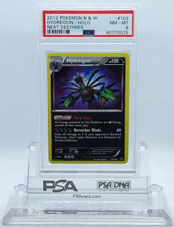 POKEMON NEXT DESTINIES HYDREIGON #103 SECRET RARE HOLO PSA 8 NM-MT #40770075 - Image 1
