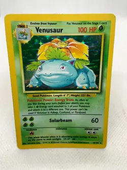 Venusaur 15/102 Holo Rare Base Set 1999 Unlimited Pokemon TCG - Image 4