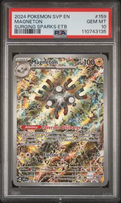 2024 POKEMON SVP EN-SV BLACK STAR PROMO #159 MAGNETON PSA 10 - Image 1