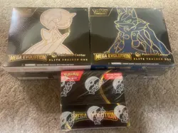 Pokemon Mega Evolution Lot 2 Pokemon Center ETBs AND Enhanced Booster Box SEALED - Image 1