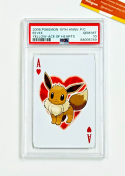 Pokemon PSA 10 Eevee Yellow-Ace Of Hearts 10Th Anniversary Poker 2006 Japanese - Image 1