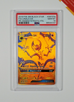 Pokemon PSA 10 Lunala GX #SM103a Full Art Promo Destino Sfuggente 2019 Italiano - Image 1