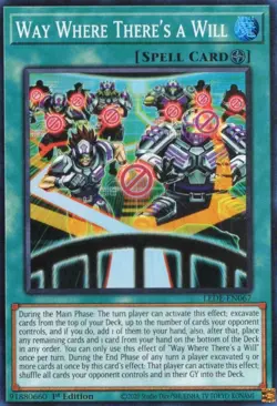 Yu-Gi-Oh! Way Where There's a Will 1st Ed. LEDE-EN067 Super Rare NM/LP x1 - Image 1