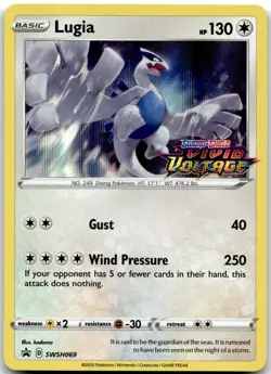Lugia Prerelease SWSH069 Vivid Voltage Promo Pokemon Card NM - Image 1