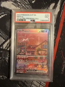 Pokemon Mew EX TCG 151 Promo Card SVP053, Black, Star, PSA 9 - Image 1