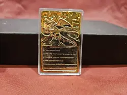 Pokemon 23K Gold Plated CHARIZARD Trading Card 1999 Burger King - Image 4