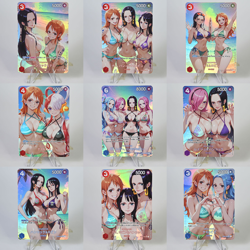 9×One Piece Doujin Card All Girls Beach Bikini Goddess Stroy Waifu Custom DIY - Image 1