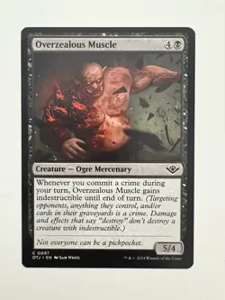 Overzealous Muscle MTG Magic the Gathering Card NM Near Mint OTJ - Image 1