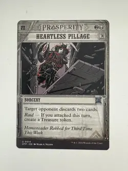 Heartless Pillage Showcase MTG Magic the Gathering Card NM Near Mint OTP - Image 1