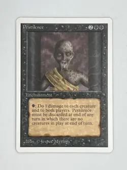 MTG PESTILENCE Unlimited Edition Regular MT+ Magic The Gathering - Image 1
