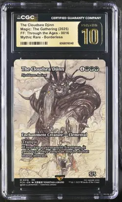 CGC 10 Pristine The Cloudsea Djinn 0016 Final Fantasy MTG Magic Through the Ages - Image 1