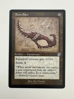 Bone Saw Retro Frame Schematic MTG Magic the Gathering Card NM Near Mint BRR - Image 1