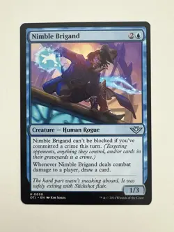 Nimble Brigand MTG Magic the Gathering Card NM Near Mint OTJ - Image 1