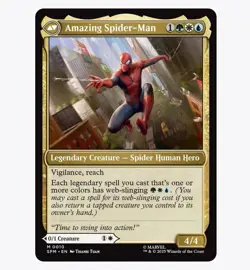 Peter Parker/Amazing Spider-Man - Marvel's Spider-Man (SPM) MTG Mythic Rare #10 - Image 2