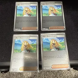 Lillie's Determination Reverse Holo 119/132 Pokemon Mega Evolution 4x Playset NM - Image 1