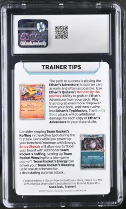 CGC 8.5 - Garchomp & Cynthia Trainer Tips Insert Card - Pokemon Destined Rivals - Image 2