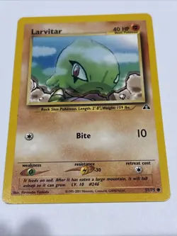 Pokemon Card 1st Edition Neo Discovery Larvitar 57/75 WOTC - Image 1