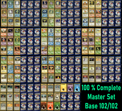100% Complete Base Set 102/102 Vintage Master Pokemon Cards Holo Charizard LP-HP - Image 1