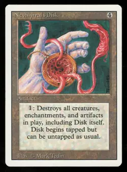 Vtg 1994 Magic The Gathering Nevinyrral's Disk Revised 3rd Edition NM MTG Rare - Image 1