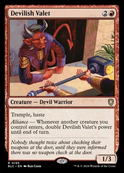 Near Mint, English - 4 x MTG Devilish Valet Commander: Bloomburrow - Image 1