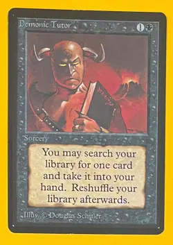 MTG DEMONIC TUTOR Beta (OldManMTG 012-204) - Image 1