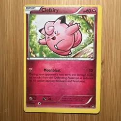 Clefairy 70/111 XY Furious Fists Pokemon NM. Really Off Center - Image 2