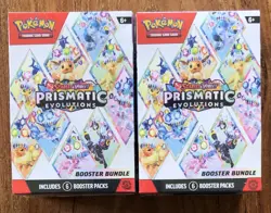 2 X POKEMON TCG Scarlet & Violet 8.5 Prismatic Evolutions Booster Bundle SEALED - Image 1