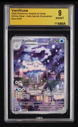2025 Pokemon Scarlet & Violet White Flare Vanilluxe Holo SIR MBA 9 #113 - Image 1