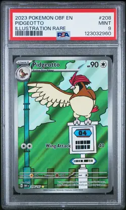2023 POKEMON OBSIDIAN FLAMES EN PIDGEY/PIDGEOTTO/PIDGEOT SEQUENTIAL SET PSA 9 - Image 4