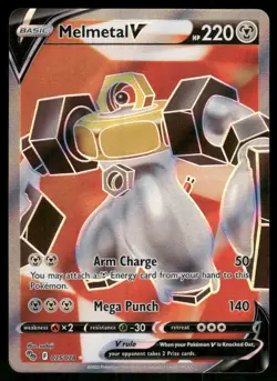 Melmetal V (Full Art) 075/078 Ultra Rare Holo NM Pokemon Pokemon GO - Image 1