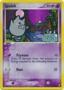 Spoink - 62/100 - Common - Reverse Holo DMG, English Pokemon EX Crystal Guardian - Image 1