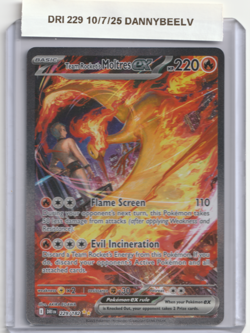 2025 Pokemon TCG Destined Rivals DRI Team Rocket's Moltres EX SAR 229/182 NM/M+ - Image 1